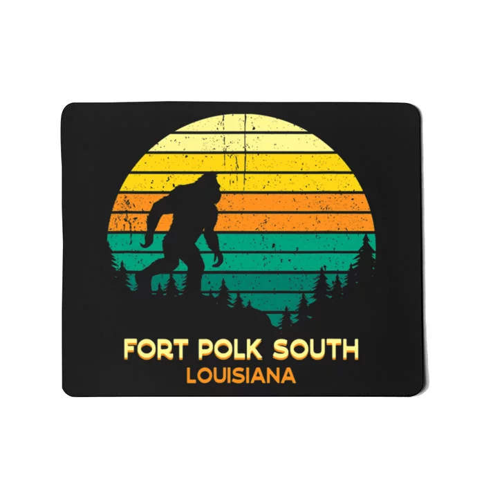 Retro Bayou Fort Polk South Louisiana Bigfoot Souvenir Mousepad