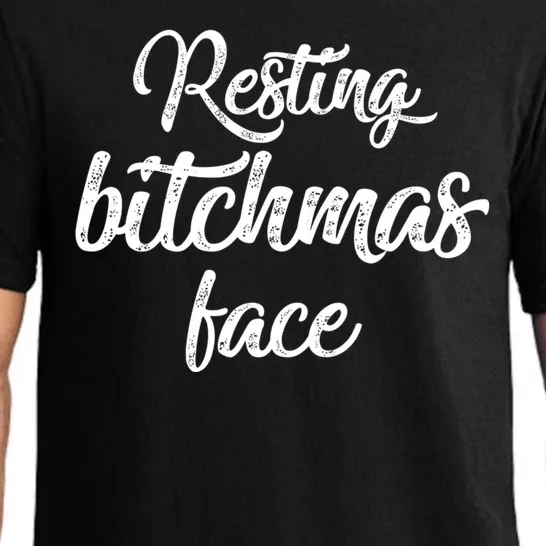 Resting Bitchmas Face Funny I Hate Christmas Meh Pajama Set