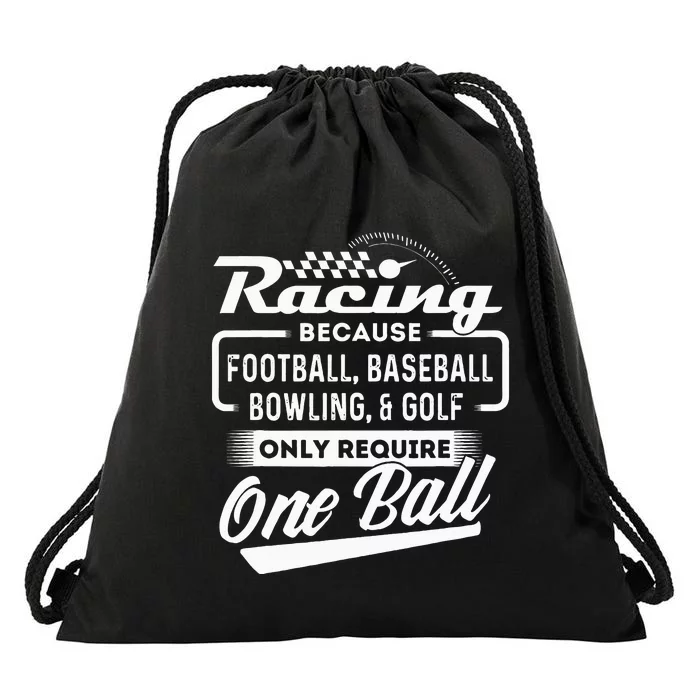 Racing Because Funny Drag Racer Race Car Drag Racing Drawstring Bag