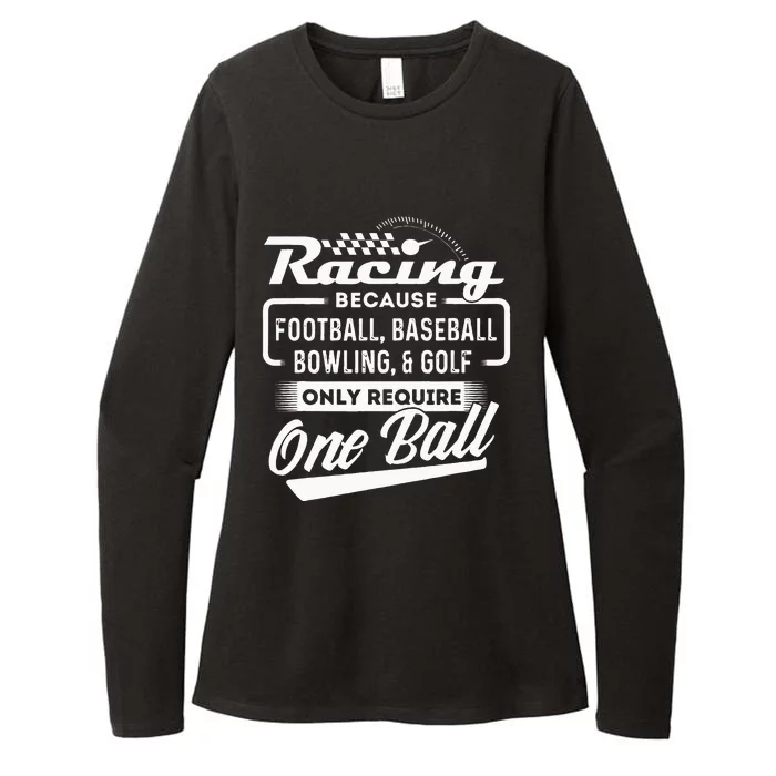 Racing Because Funny Drag Racer Race Car Drag Racing Womens CVC Long Sleeve Shirt