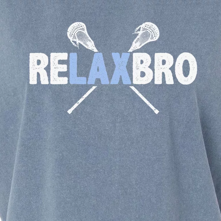 Relax Bro Funny Lacrosse Player Lax Lover Joke Garment-Dyed Women's Muscle Tee