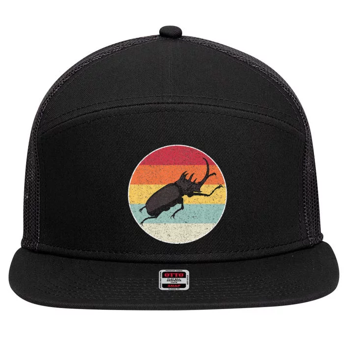 Rhinoceros Beetle Fighting Beetle Kabutomushi 7 Panel Mesh Trucker Snapback Hat