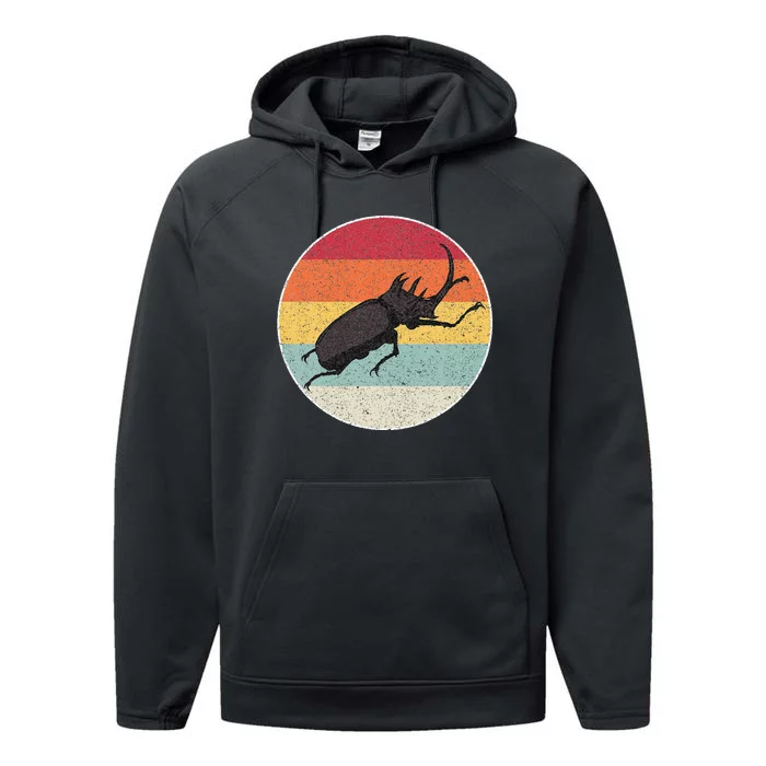 Rhinoceros Beetle Fighting Beetle Kabutomushi Performance Fleece Hoodie