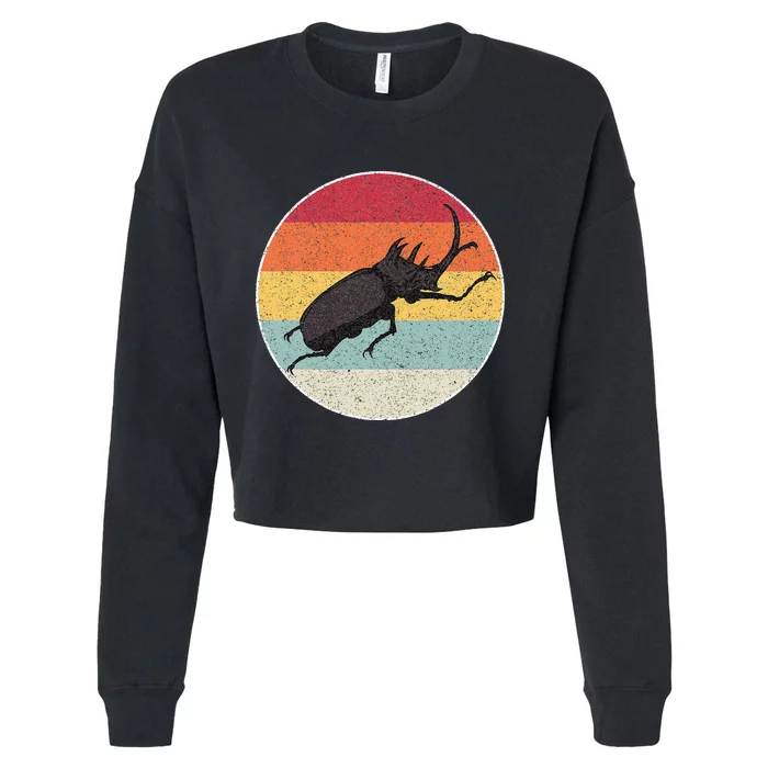 Rhinoceros Beetle Fighting Beetle Kabutomushi Cropped Pullover Crew