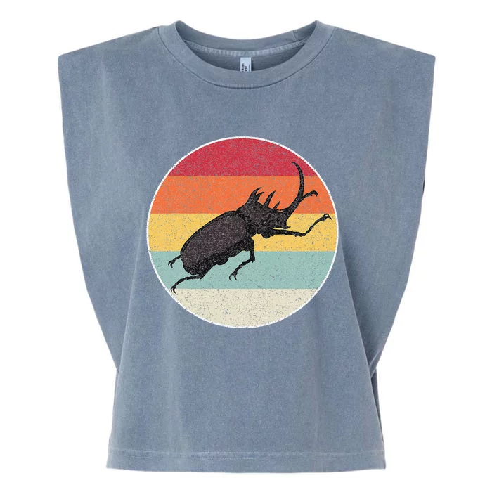 Rhinoceros Beetle Fighting Beetle Kabutomushi Garment-Dyed Women's Muscle Tee