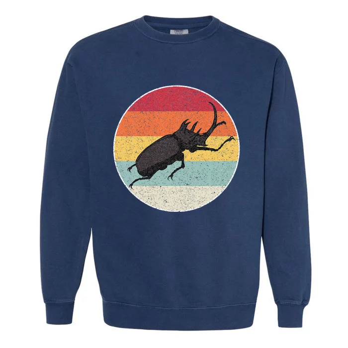 Rhinoceros Beetle Fighting Beetle Kabutomushi Garment-Dyed Sweatshirt