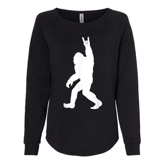 Retro Bigfoot , Funny Rock And Roll Bigfoot Womens California Wash Sweatshirt