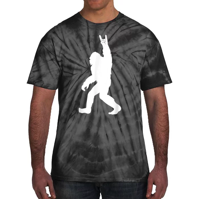 Retro Bigfoot , Funny Rock And Roll Bigfoot Tie-Dye T-Shirt