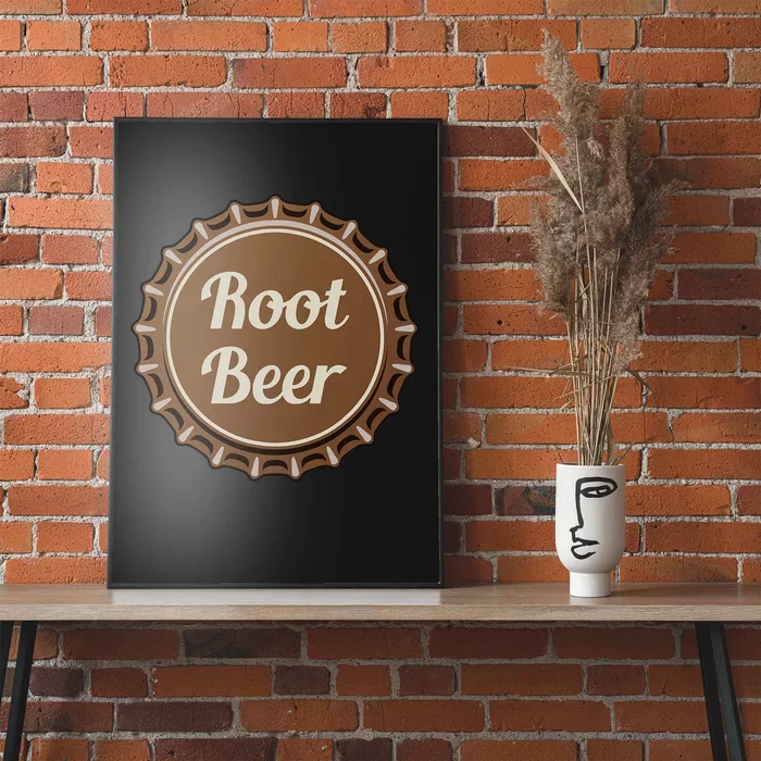 Root Beer Fizzy Soda Water Bottle Lid Poster