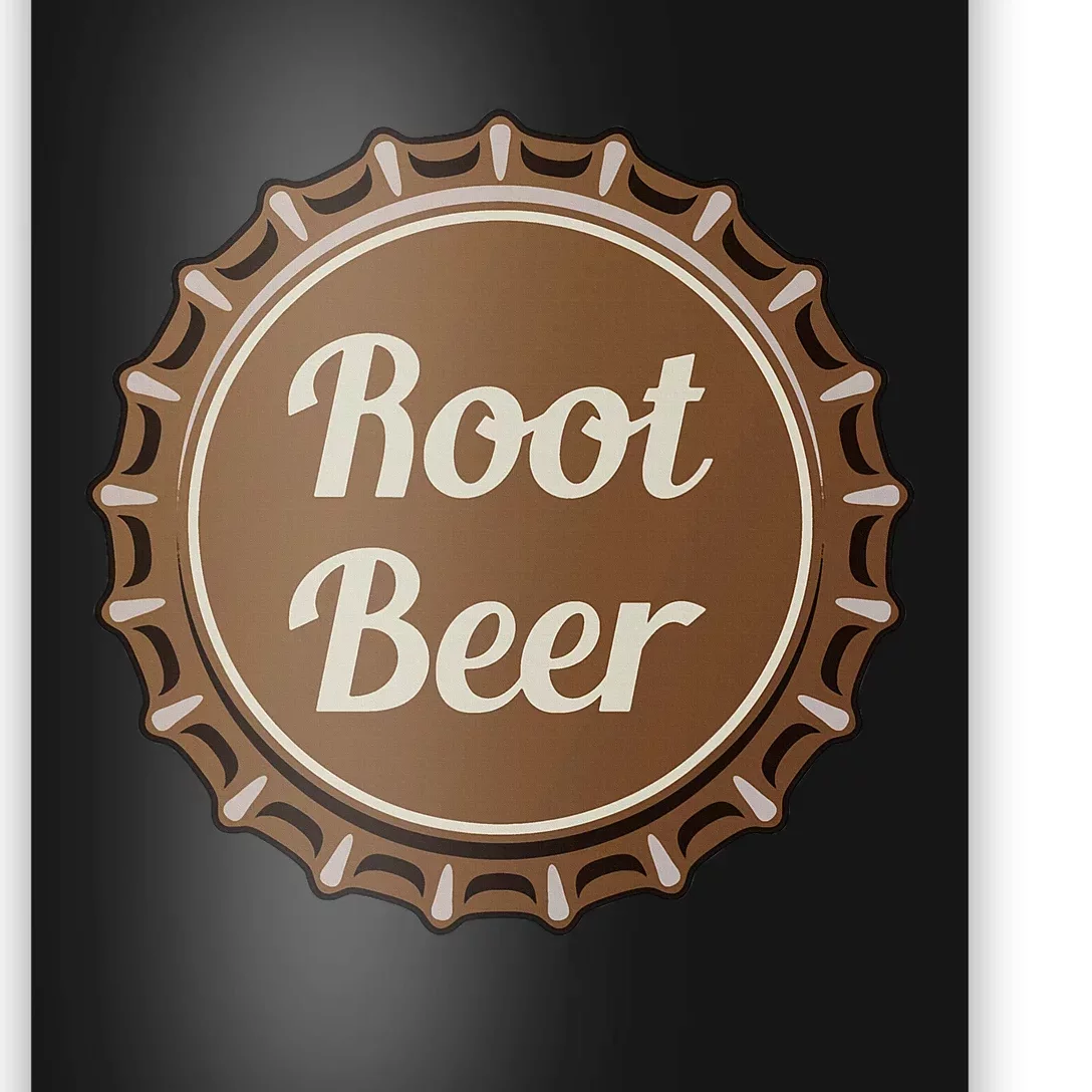 Root Beer Fizzy Soda Water Bottle Lid Poster