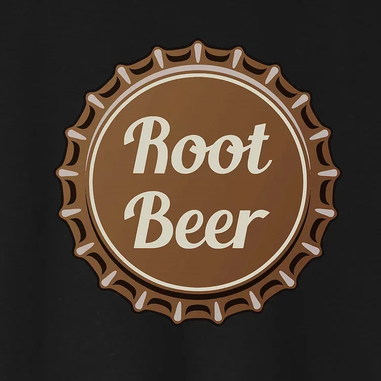 Root Beer Fizzy Soda Water Bottle Lid Women's Crop Top Tee