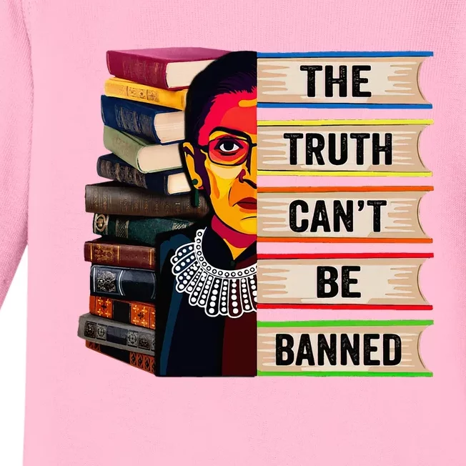 Rbg Book Feminist Read Banned Books Girl Bookworm Baby Long Sleeve Bodysuit