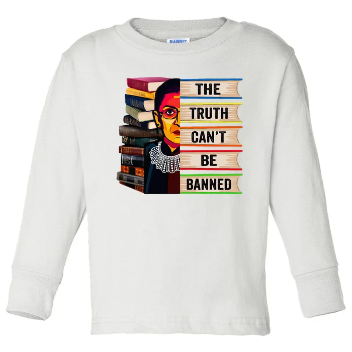 Rbg Book Feminist Read Banned Books Girl Bookworm Toddler Long Sleeve Shirt