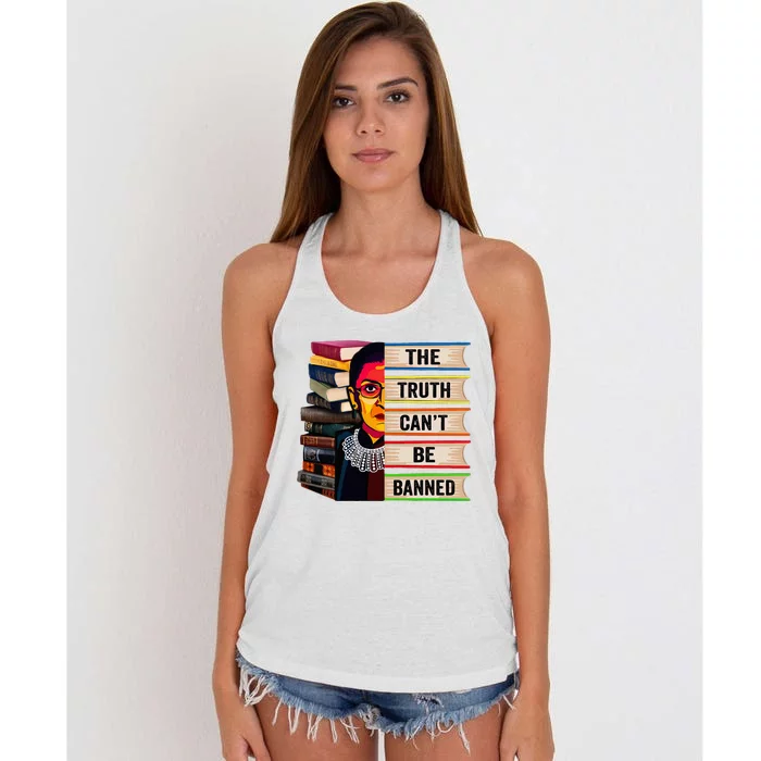 Rbg Book Feminist Read Banned Books Girl Bookworm Women's Knotted Racerback Tank