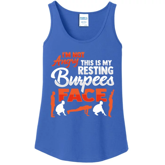 Resting Burpees Face Design Erobic Workout Meaningful Gift Ladies Essential Tank