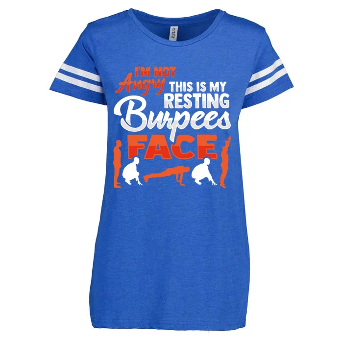 Resting Burpees Face Design Erobic Workout Meaningful Gift Enza Ladies Jersey Football T-Shirt