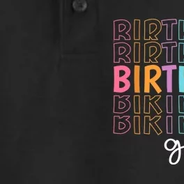 Retro Birthday for Girl Party Tee for Princess Girl Birthday Dry Zone Grid Performance Polo