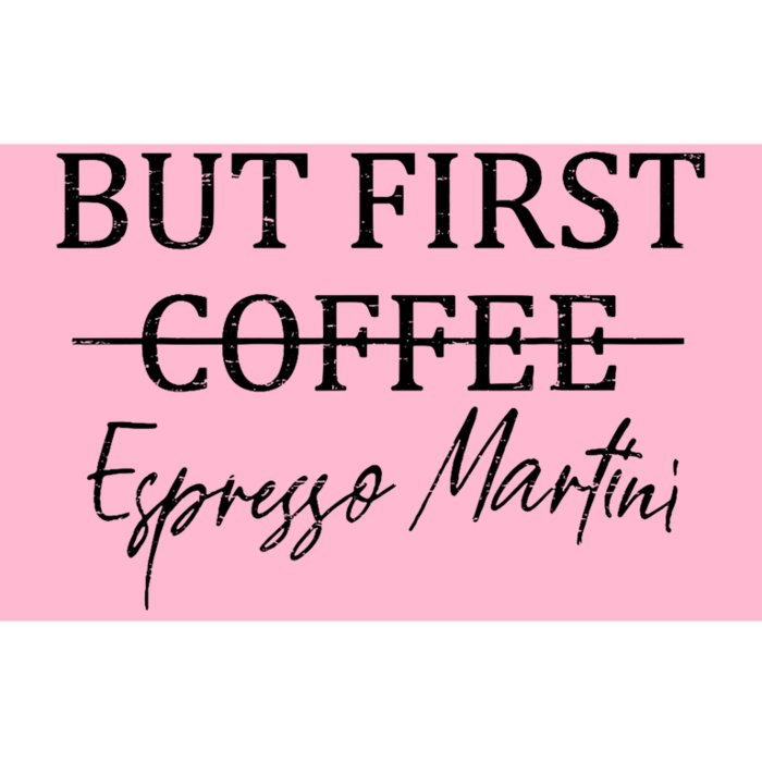 Retro But First Coffee Espresso Martini Funny Drinking Lover Bumper Sticker