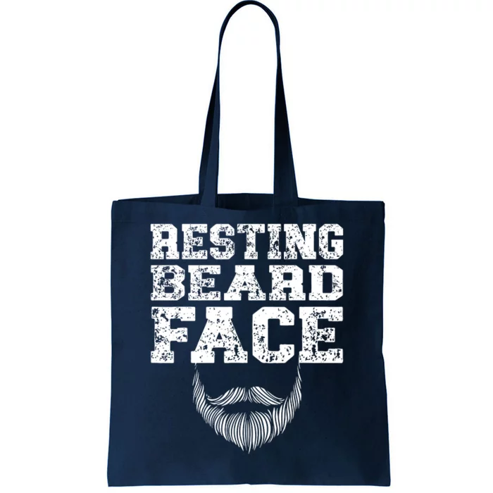 Resting Beard Face Beard Lover Bearded Guy Mustache Tote Bag