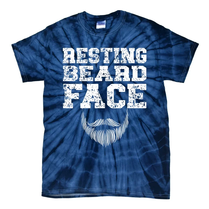 Resting Beard Face Beard Lover Bearded Guy Mustache Tie-Dye T-Shirt