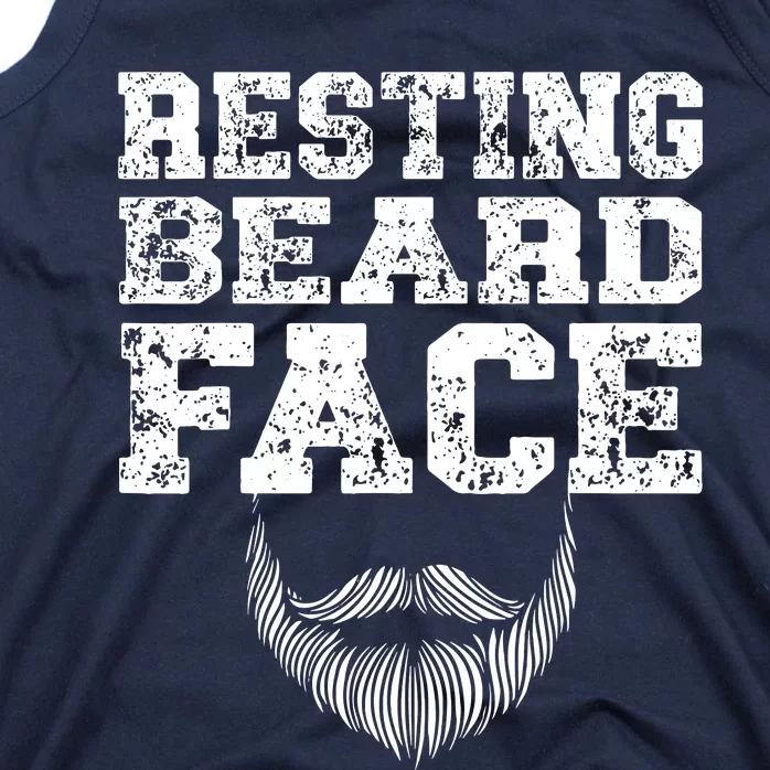 Resting Beard Face Beard Lover Bearded Guy Mustache Tank Top