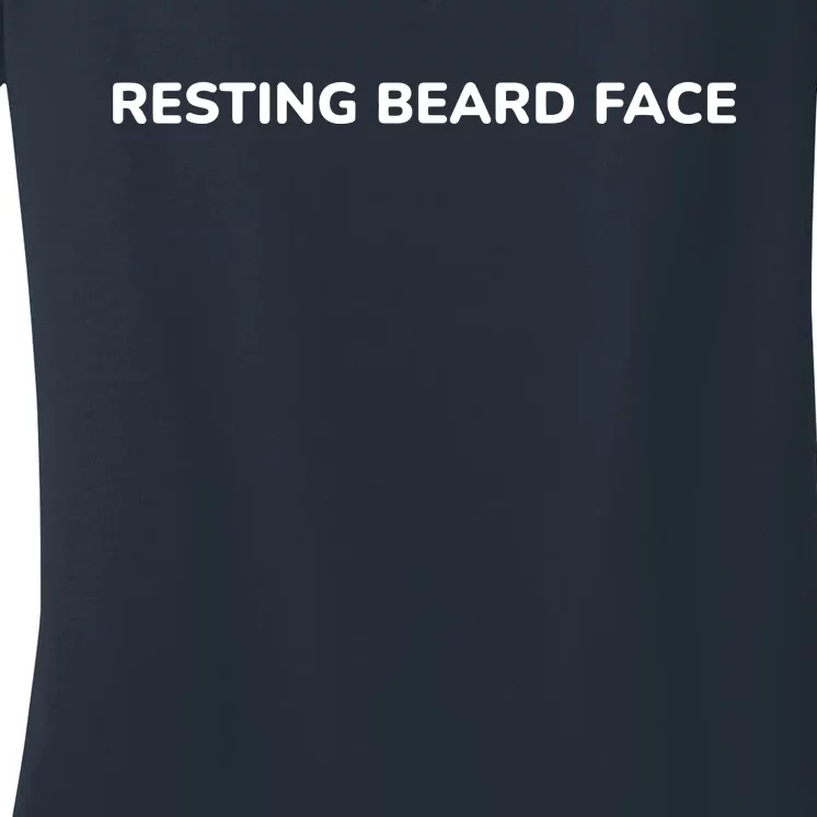 Resting Beard Face Women's V-Neck T-Shirt