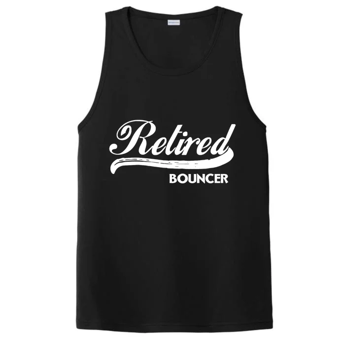 Retired Bouncer Funny Retirement Party Gift Bar Club Performance Tank