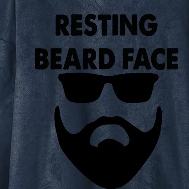 Resting Beard Face Funny Beard Hooded Wearable Blanket