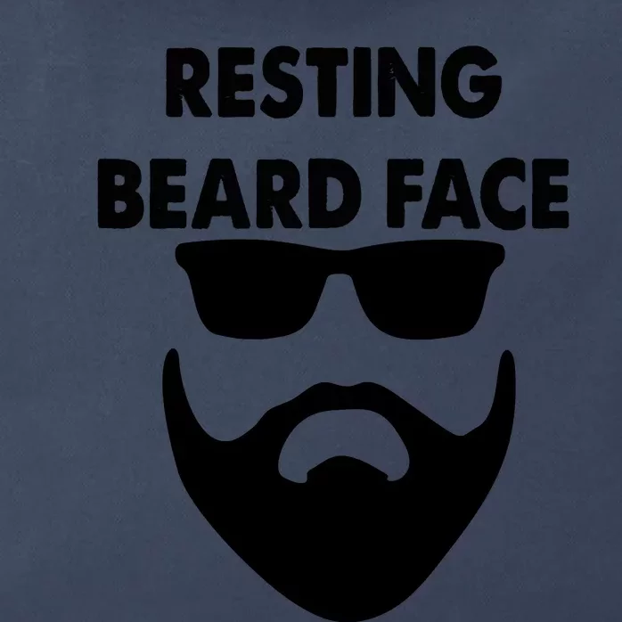 Resting Beard Face Funny Beard Zip Tote Bag