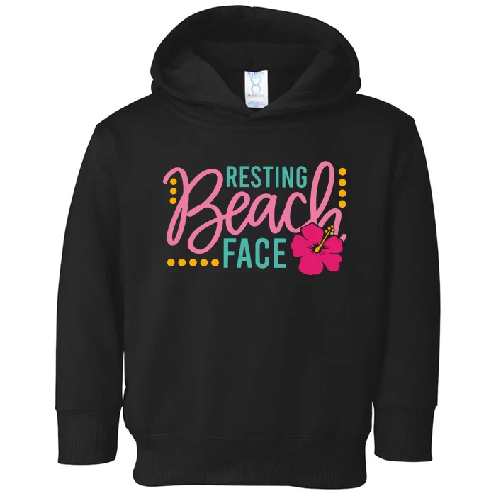 Resting Beach Face Funny Summer Toddler Hoodie