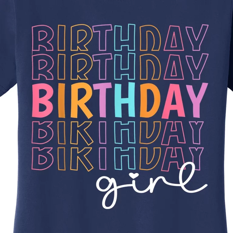 Retro Birthday For Girl Party Tee For Princess Girl Birthday Women's T-Shirt