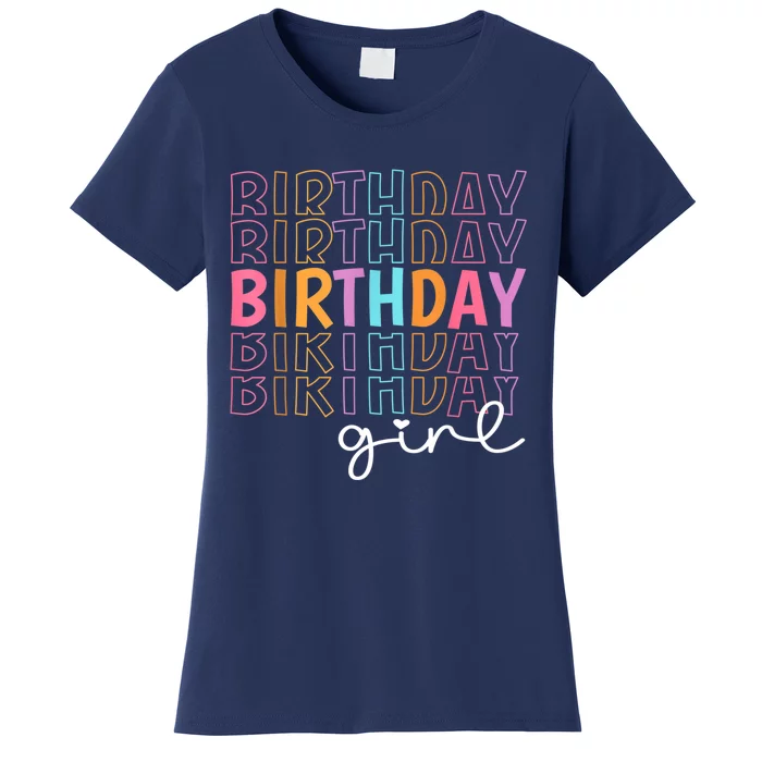 Retro Birthday For Girl Party Tee For Princess Girl Birthday Women's T-Shirt