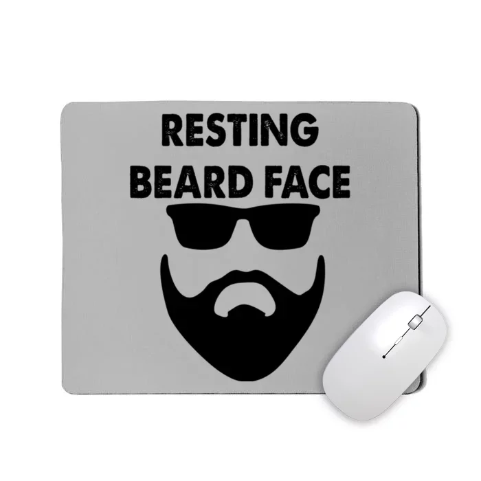 Resting Beard Face Funny Beard Mousepad