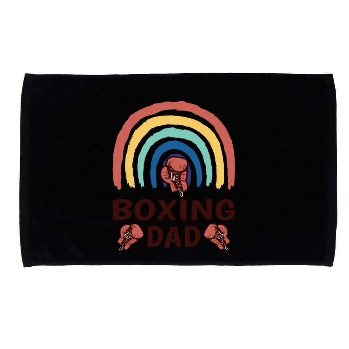 Rainbow Boxer Family Matching Boxing Dad Gift Microfiber Hand Towel