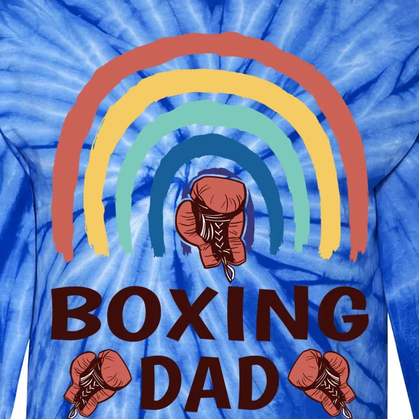 Rainbow Boxer Family Matching Boxing Dad Gift Tie-Dye Long Sleeve Shirt