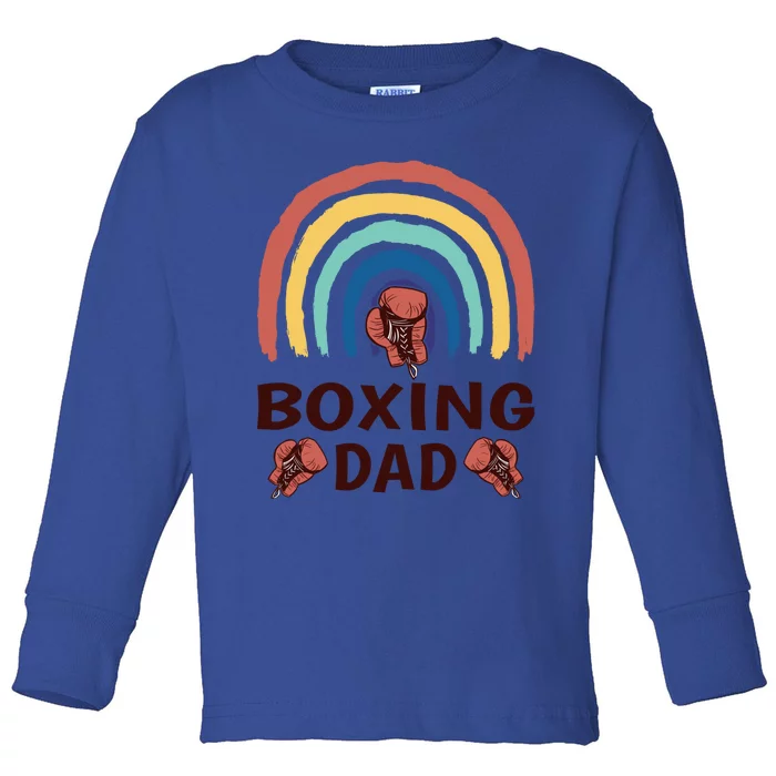 Rainbow Boxer Family Matching Boxing Dad Gift Toddler Long Sleeve Shirt