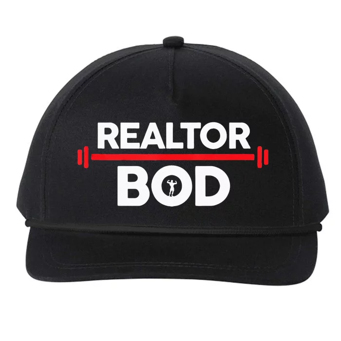 Realtor Bod Funny Real Estate Agent Exercise Gym Snapback Five-Panel Rope Hat