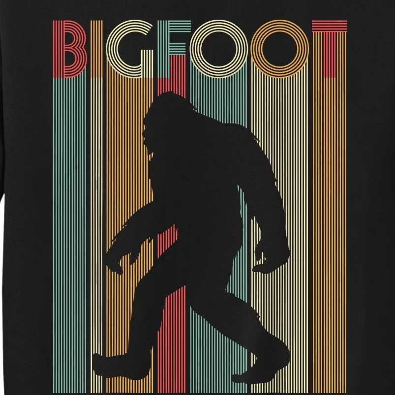 Retro Bigfoot Funny Bigfoot Sasquatch Bigfoot Tall Sweatshirt