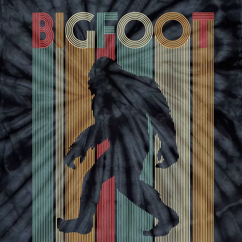 Retro Bigfoot Funny Bigfoot Sasquatch Bigfoot Tie-Dye T-Shirt