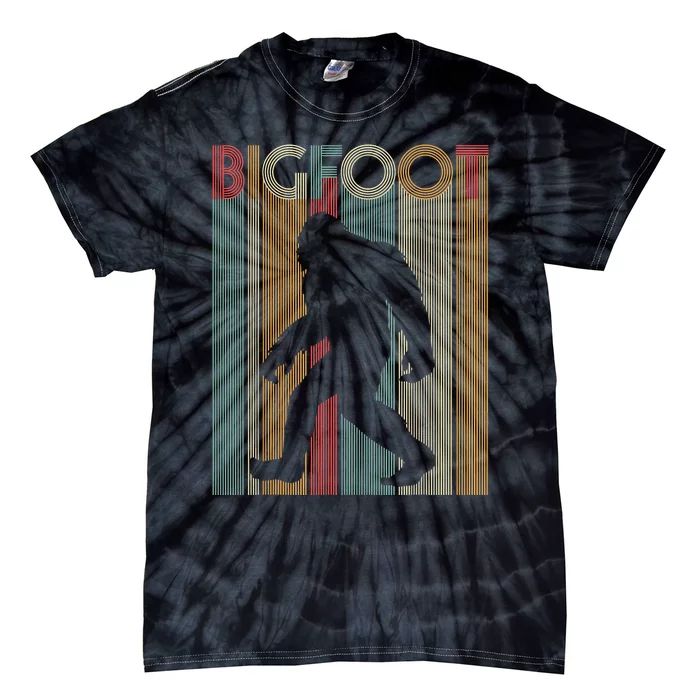 Retro Bigfoot Funny Bigfoot Sasquatch Bigfoot Tie-Dye T-Shirt