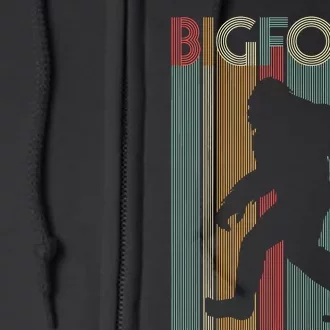 Retro Bigfoot Funny Bigfoot Sasquatch Bigfoot Full Zip Hoodie