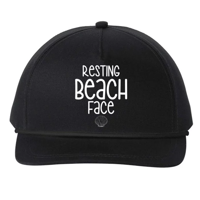 Resting Beach Face Funny Vacation Snapback Five-Panel Rope Hat