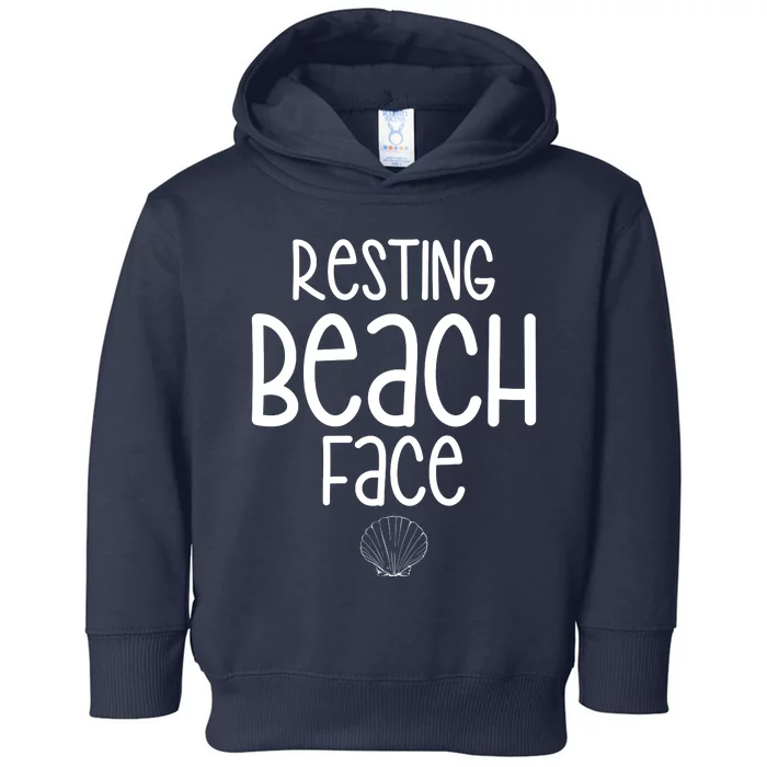 Resting Beach Face Funny Vacation Toddler Hoodie