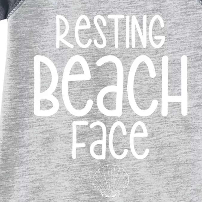 Resting Beach Face Funny Vacation Infant Baby Jersey Bodysuit