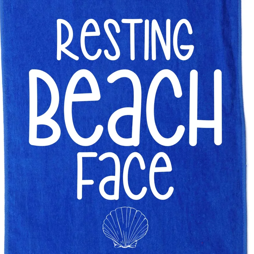 Resting Beach Face Funny Vacation Platinum Collection Golf Towel