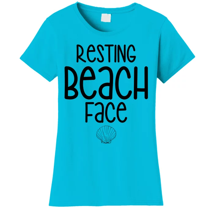 Resting Beach Face Funny Vacation Women's T-Shirt