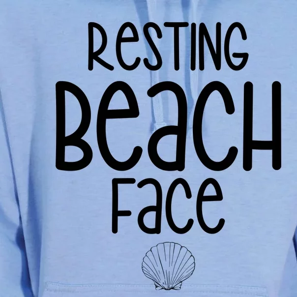 Resting Beach Face Funny Vacation Unisex Surf Hoodie