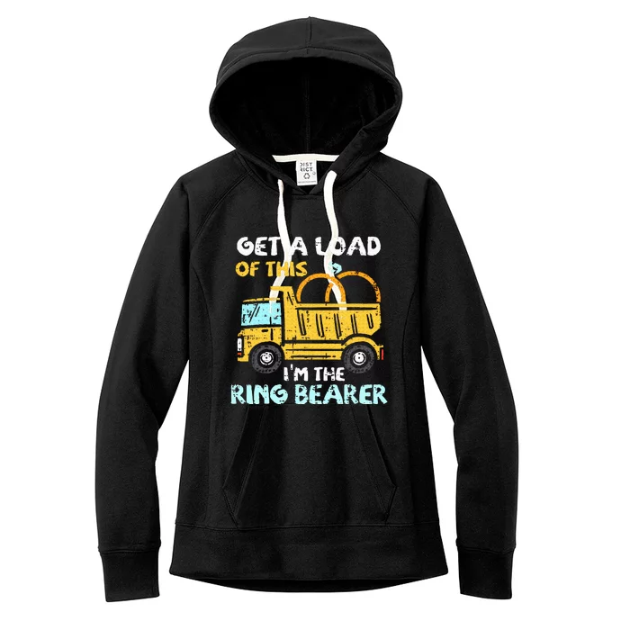 Ring Bearer Funny Wedding Party Truck Women's Fleece Hoodie