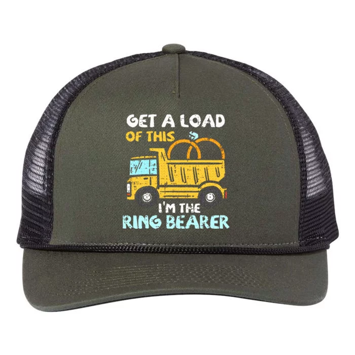 Ring Bearer Funny Wedding Party Truck Retro Rope Trucker Hat Cap