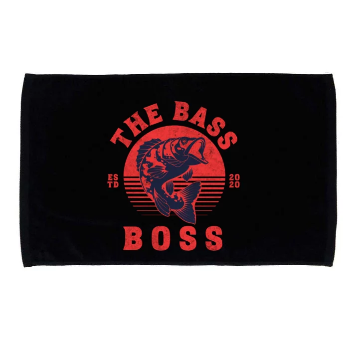 Reels Bass Funny The Bass Boss Fisher Fish Fishing Dad Cool Gift Microfiber Hand Towel